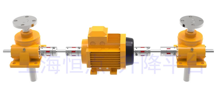 SWL系列直線型升降平台，電機居中實物圖