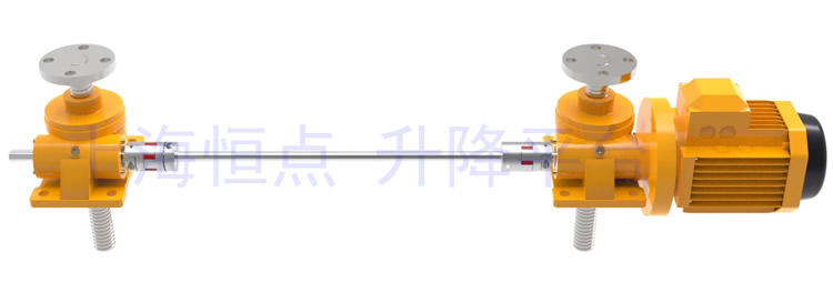 SWL系列直線型升降平台，電機直聯側放實物圖